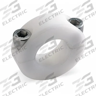 Dayton Shaft Collar: 2-Piece, Inch, Round, Clamp-On, 1/4 in Bore Dia - Plastic Shaft Collars