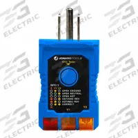 JONARD TOOLS GFCI Outlet Tester: 110 V AC to 125 V AC, 5-15P, GFCI/Std, CAT II 300V, Light (MPN GFC-1). Key specifications — Load Current: 20 A; Brand: JONARD TOOLS; CAT Safety Rating: CAT II 300V.