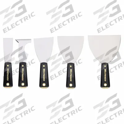 WESTWARD Putty Knife/Painters Tool Set: 5 Pieces, Bld. Mat. Carbon Steel - Painter's-Multi Tools, Spreader & Scraper Sets