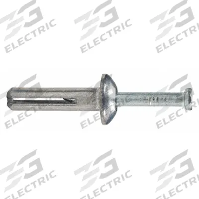 DEWALT Hammer Drive Pin Anchor: 1/4 in Dia, 3 in Overall Lg, Mushroom, Zamac Alloy - Metal Removable Nail Drive Anchors