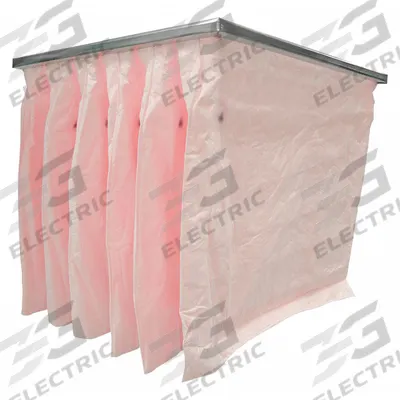 GRAINGER Pocket Air Filter: 24 in x 12 in x 15 in, MERV 13, Pink, Synthetic - MERV 13 Pocket Air Filters