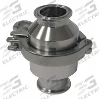 VNE Spring Check Valve: Poppet, Inline Valve Body, 1/2 in Pipe Size, Clamp x Clamp, For Fluids Media (MPN 45C-6.5-V). Key specifications — Average Surface Roughness (Ra): 20 RA ID; Brand: VNE; 3-A Compliance: Meets 3A Sanitary Standards.