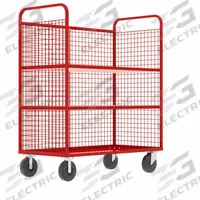 VALLEY CRAFT Cage Cart: 2,000 lb, Overall Dim. 57 in L x 30 in W x 68 in H, Adj, 2 Shelves, Rubber (MPN F89054VCRD). Key specifications — Caster/Wheel Configuration: (2) Rigid; Color: Red; Shelf Adjustability: Adjustable; Brand: VALLEY CRAFT.