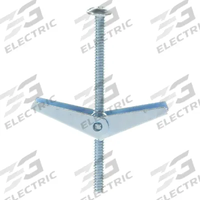 APPROVED VENDOR Toggle Bolt Anchor: 9/16 in Dia, 6 in Overall Lg, #10-24 Thread Size, Steel - Standard Toggle Bolts