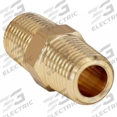 APPROVED VENDOR Metal Pipe Straight: Hex Nipple, 3/8 in x 3/8 in, 1,000 psi - Threaded High-Pressure Pipe Fittings for Potable Water