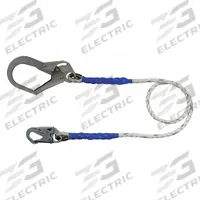 CONDOR Positioning Lanyard: Steel Rebar Hook, Steel Snap Hook, 6 ft Lg, 310 lb Capacity (MPN G81563). Key specifications — Color: White; Brand: CONDOR; Adjustable Length: No.