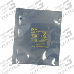 SCS Static Shielding Bag: Static Shielding Bag, Metal Interior, 16 in Overall Lg, Silver, 100 PK (MPN 13001116). Key specifications — Color: Silver; Metal Location: Metal Interior; Brand: SCS; Closure Type: Open.