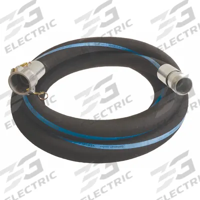 CONTINENTAL Water Suction and Discharge Hose: 1 1/2 in Hose Inside Dia., 150 psi, Black - EPDM Water Suction & Discharge Hose Assemblies with EPDM Cover with Spiral-Plied Synthetic Fabric & Wire Helix Reinforcement