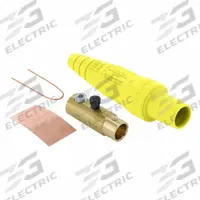 Single Pole Inline: Female, Yellow, 600V AC/600V DC, 400 A, Single Set Screw Termination, 16 Series (MPN 16D32-UY). Key specifications — Gender: Female; Series: 16; Brand: LEVITON.