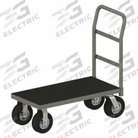 APPROVED VENDOR Platform Truck: 1,200 lb, 48 in L x 18 in W x 11 1/2 in H Deck, Solid, 12 ga Deck (MPN EPTRM18488SPN95). Key specifications — Side Panel Type: No Side Panels; Brand: APPROVED VENDOR; Color: Gray; Caster/Wheel Configuration: (2) Rigid.