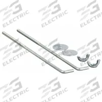 GROTE Hold Down Set L Bolt: Hold Down, 10 in Overall Lg, 1 in Overall Wd, Zinc Plated Steel, Silver (MPN 84-9285). Key specifications — Material: Zinc Plated Steel; Bolt Style: L Bolt; Color: Silver; Hold Down Type: Adjustable; Brand: GROTE.