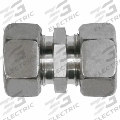 BRENNAN INDUSTRIES Compression Fitting Adapter: 20 mm OD x 20 mm OD size - Flareless Bite-Type Stainless Steel Compression Fittings