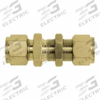 BRENNAN INDUSTRIES Compression Fitting Union: 1/2 in OD x 1/2 in OD Size, Tube x Tube, Brass (MPN N2700-LN-08-08-B). Key specifications — Compatible Fitting Brands: Parker CPI; Brand: BRENNAN INDUSTRIES; Series: N2700-LN.