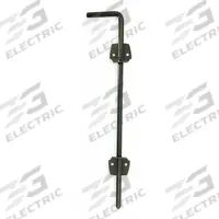 APPROVED VENDOR Cane Bolt: Cane Bolt, Slide Latch, 1/2 in Bolt Head Dia, 3/8 in Max Shackle Dia (MPN 4PB59). Key specifications — Brand: APPROVED VENDOR; Color: Black; Finish: Coated; Latch Type: Slide Latch; Hardware Included: Yes; Material: Steel; Product Type: Cane Bolt.