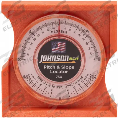 JOHNSON LEVEL Angle Finder: 2 Quadrants, Nonmagnetic, Degrees, Acrylic, 5.38 in Lens Dia - Pitch & Slope Locators