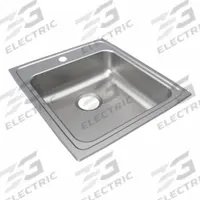 JUST MANUFACTURING Bowl Drop-In Sink: 21 in Overall Lg, 19 1/2 in Overall Wd, 5 1/2 in Bowl Dp (MPN SLNADA2119A553-J). Key specifications — Brand: JUST MANUFACTURING; Color Family: Silver/Gray.