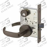 ASSA ABLOY ACCENTRA Door Lockset: Storeroom Lever Locksets, Bronze, ADA Compliant, LFIC (MPN 8805FL PBR 613E RH LC). Key specifications — Ligature Resistance: Not Ligature-Resistant; Brand: ASSA ABLOY ACCENTRA; Lockset Function ANSI Code: F07; Visual Indicator Message: No Message; Lockset Style: Pacific Beach; ADA Compliant: Yes; Finish: Dark Oxidized Satin Bronze, Oil Rubbed.