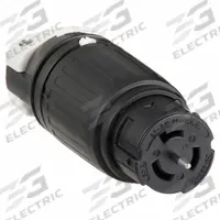HUBBELL Locking Connector: Non-NEMA, Black/White, 250V AC, 50 A Current Rating, 2 Poles, 3 Wires (MPN CS8264C). Key specifications — Brand: HUBBELL.