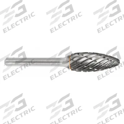 SGS PRO Carbide Bur: Flame, SH-2, Steel Cut, 5/16" x 3/4" Head - Steel-Cut Flame Burs