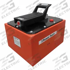POWER TEAM Pnuematic Hydraulic Pump: 100 psi Max. Op Pressure, 21 cu in Reservoir Capacity, Foot (MPN PA6M-2). Key specifications — attr995446: Foot.