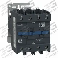SCHNEIDER IEC contactor: Non-Reversing, 4 Poles, 4NO Contacts, 80 A, 24V DC Coil (MPN LP1D80004BD). Key specifications — Brand: SCHNEIDER; Integrated Surge Suppression: No.