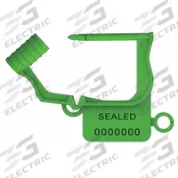 UNIVERSEAL Padlock Seals: Green, Plastic, 15 lb Breaking Strength, 1 1/4 in Hasp Lg, 50 PK (MPN UFLEX GREEN50). Key specifications — Brand: UNIVERSEAL; Marking Color: Black; Marking Included: Numbers; Marking Message: Sealed; Marking Numbering: Sequential; Lock Material: Plastic.