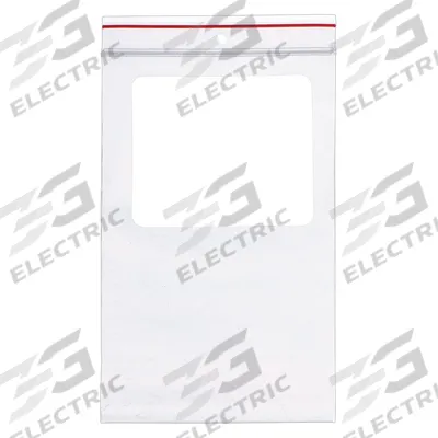MINIGRIP RED LINE Reclosable Bag: 4 mil Thick, 6 in Wd, 9 in Lg, Hang Hole Included - White Block Reclosable Poly Bags