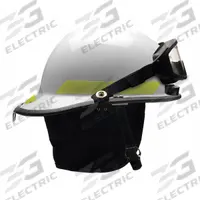 BULLARD Fire Helmet: White, Modern Rear Brim, Chin Strap, 6-Point Sure-Lock(R) Ratchet (MPN PXSWHTLGIZ2). Key specifications — Color: White; Chin Strap: Yes; Brand: BULLARD; Style: Modern Rear Brim; Suspension: 6-Point Sure-Lock(R) Ratchet.
