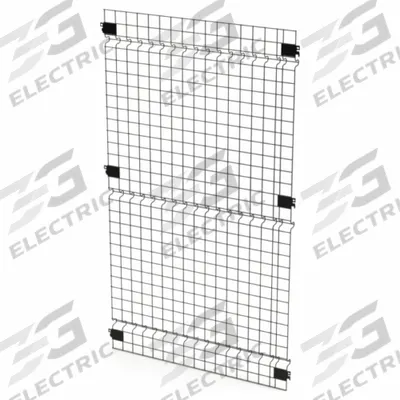 HUSKY RACK & WIRE Welded Wire Panel: 5 ft H x 3 ft W x 1 1/2 in D, Black - Husky Rack & Wire Quick-Assemble Woven-Wire Partition Components