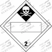 BRADY DOT Container Placard: 2, 10 3/4 in x 10 3/4 in, 10 3/4 in Label Ht, 10 3/4 in Label Wd (MPN 60391). Key specifications — Brand: BRADY; Message: 2.