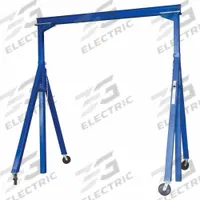 APPROVED VENDOR Adjustable Gantry Crane: Fixed Span, Adj Ht, 2,000 lb Load Capacity, Steel (MPN AHS-2-15-14). Key specifications — Rotating Legs: No; Brand: APPROVED VENDOR; Height Adjustability: Adjustable Height; Mobility Under Load: Stationary.