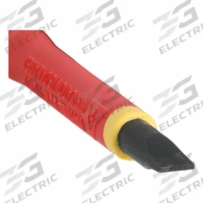 MILWAUKEE Insulated Slotted Screwdriver: 3/16 in Tip Size, Long Lg, 8 in Overall Lg - Insulated Slotted Screwdrivers