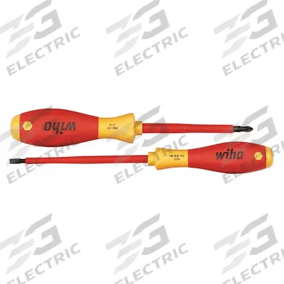 WIHA Insulated Screwdriver Set: 1-10 Pieces, 2 Pieces, Phillips/Slotted Tip - Insulated Screwdriver Sets