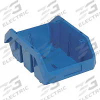 QUANTUM STORAGE SYSTEMS Cross-Stacking Bin: 8 3/8 in x 12 1/2 in x 5 in, Blue, Label Holder Included (MPN QP1285BL). Key specifications — Electrostatic Discharge: Not Electrostatic Discharge Conductive; Brand: QUANTUM STORAGE SYSTEMS; % Recycled Content: 0%.
