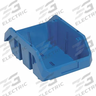QUANTUM STORAGE SYSTEMS Cross-Stacking Bin: 8 3/8 in x 12 1/2 in x 5 in, Blue - Cross-Stacking Plastic Bins
