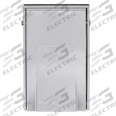 BELL Weatherproof Cover: Die-Cast Zinc, Outdoor Receptacles, 1 Gangs, 4 1/2 in Overall Ht - Aluminum & Zinc Weatherproof Electrical Box Covers