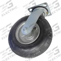 DAYTON Swivel Caster: 400 lb Load Capacity, 9 in Overall Lg, 2 1/2 in Overall Wd, Rubber/Steel, Zinc (MPN C6208). Key specifications — Material: Rubber; Compatible Grainger Part Number: 3BE83; Color: Black; Brand: DAYTON; Manufacturer Part Number: C6208.