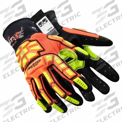 HEXARMOR Mechanics Gloves: 3XL ( 12 ), Mechanics Glove, Synthetic Leather with TPX Grip - Extreme-Duty Cut-Resistant Riggers Gloves with Impact Protection