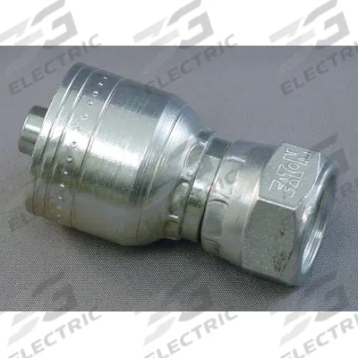 AEROQUIP Hydraulic Crimp Fitting: Steel x Steel, Straight, -12 For Hose Dash Size - Aeroquip Crimp Hydraulic Hose Fittings with Metric Connection