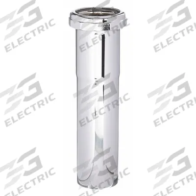 APPROVED VENDOR Extension: Brass, Chrome, Silver, 1 1/2 in Nominal Pipe Size, 6 in Overall Lg - Drain Length Extensions