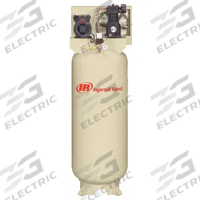 INGERSOLL RAND Electric Air Compressor: 3 hp, 1 Stage, Vertical, 60 gal, 10.3 cfm, 135 psi - Splash Lubricated Stationary Electric Air Compressors
