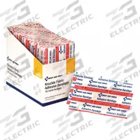 FIRST AID ONLY Adhesive Bandage: Knuckle Bandages, 1 1/2 in Wd, 3 in Lg, Not Metal Detectable (MPN H125). Key specifications — Product Type: Knuckle Bandages; Unitized: Unitized; Water Resistance: Not Water Resistant; Brand: FIRST AID ONLY; Latex Content: Latex Free; Metal Detectable: Not Metal Detectable; Package Type: Box; Manufacturer Part Number: H125.