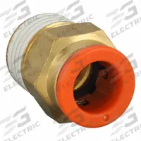 SMC Push-Fit Adapter Fitting: 5/16 in OD x 1/4 in Pipe Size, Push-to-Connect x BSPT, Brass, Brass (MPN KQ2H09-02AS). Key specifications — Brand: SMC; Thread Size A: 1/4".