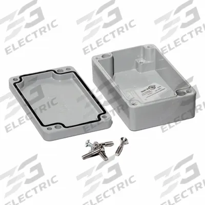 HAMMOND Enclosure: Die-Cast Aluminum, 3 in x 2 in x 1 in, NEMA 12/13/4/4X/6/6P - Fiberglass Submersible Enclosures