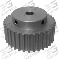 DAYTON Timing Pulley: Curvilinear, Fixed, For 15 mm Belt Wd, 20 Teeth, 5 mm Pitch, Aluminum (MPN 20-5M15M6A8). Key specifications — Brand: DAYTON; Finish: Clear Anodized; For Belt Series: Powerhouse®.