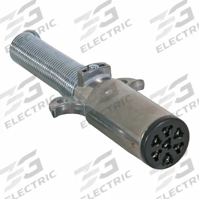 BUYERS PRODUCTS Trailer Connector: 7-Way, Steel, Built in safety latch (MPN TC2007) - Fleet and Vehicle Maintenance