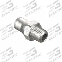 LEGRIS Push-Fit Adapter Fitting: 10 mm OD Size, BSPT x Push-to-Connect, Stainless Steel, Silver (MPN 3805 10 13). Key specifications — Brand: LEGRIS; Thread Size A: 1/4".