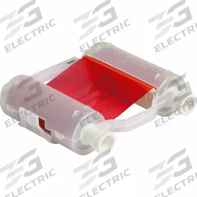 BRADY Single-Color Printer Ribbon: 4 21/64 in x 200 ft, Red, Wax/Resin - Brady Single-Color Ribbons