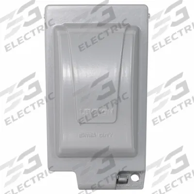 LEVITON While In Use Weatherproof Cover: 1 Gangs, Vertical, Aluminum, Gray, 3R - 1-Gang While-in-Use Weatherproof Covers