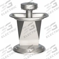BRADLEY Wash Fountain: Silver, Stainless Steel, Semi-Circular, 54 in Overall Wd, 3 Stations, Sentry (MPN S93-628). Key specifications — Bowl Shape: Semi-Circular; Drain Type: Central Rising; Color: Silver; Brand: BRADLEY; Series: Sentry; Sink Material: Stainless Steel; ADA Compliant: Not ADA Compliant.